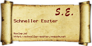 Schneller Eszter névjegykártya
